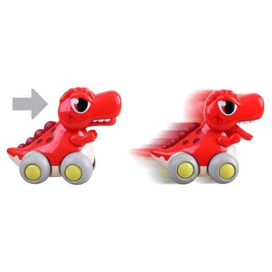 Huile Toys dinosaurus pro nejmenší na setrvačník - červený