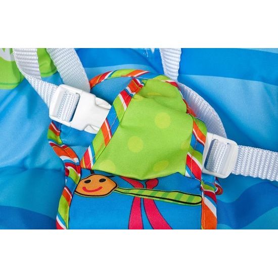 Kojenecké lehátko 3v1 s vibracemi Žabka - modré