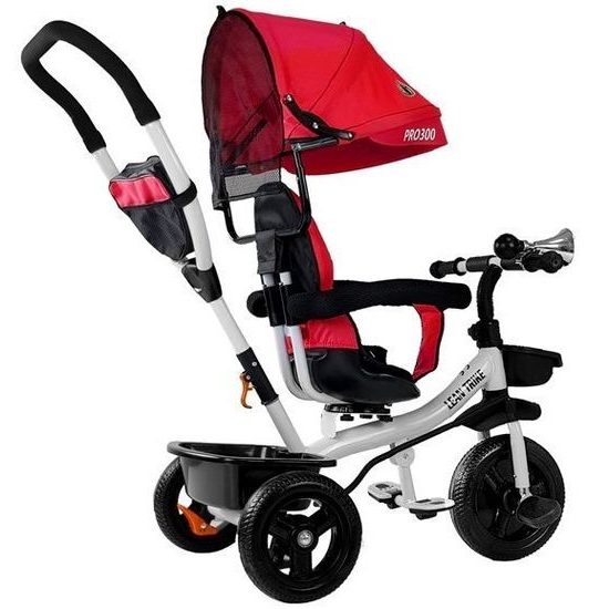Dětská tříkolka s otočným sedadlem PRO300 červená