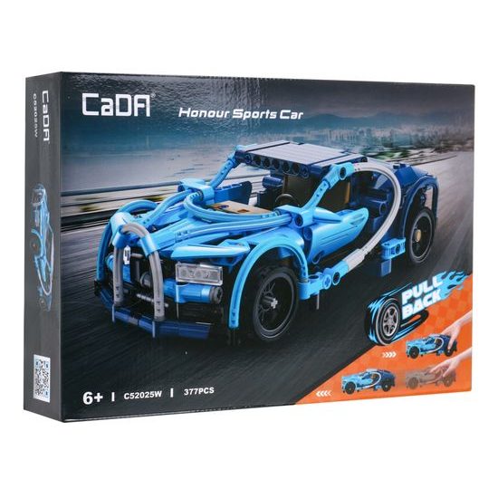 CaDA dětská stavebnice sportovní auto Honour 377 dílků modré