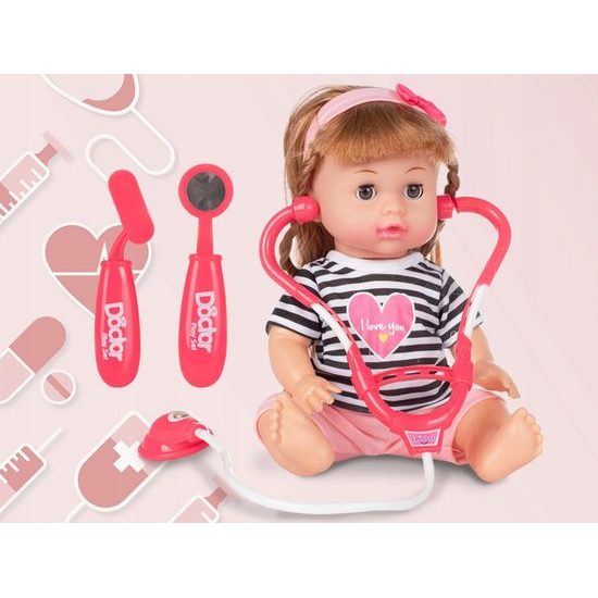 Funkční panenka Malá doktorka s příslušenstvím 31 cm