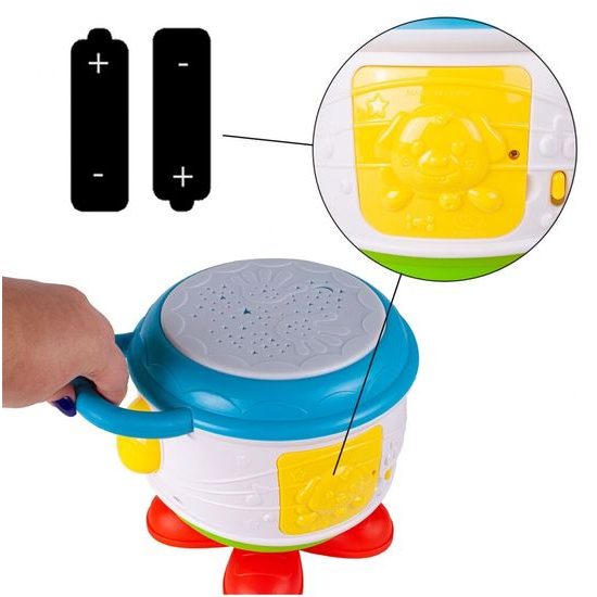 Interaktivní bubínek se zvuky a světly Music Drum
