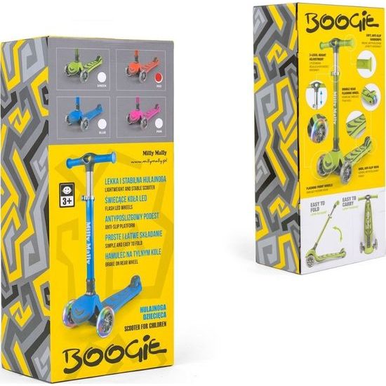 Dětská koloběžka Milly Mally Scooter Boogie červená