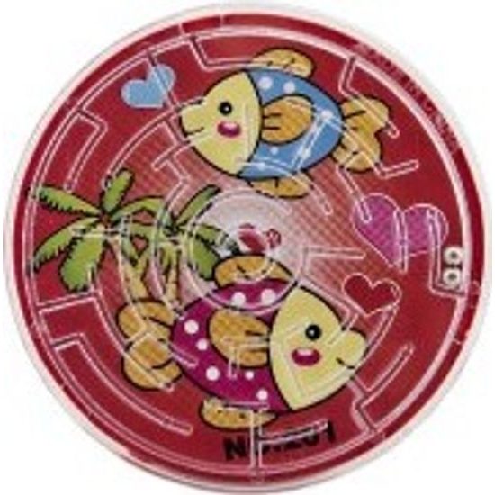 Bludiště hlavolam s kuličkou - mix 6 barev