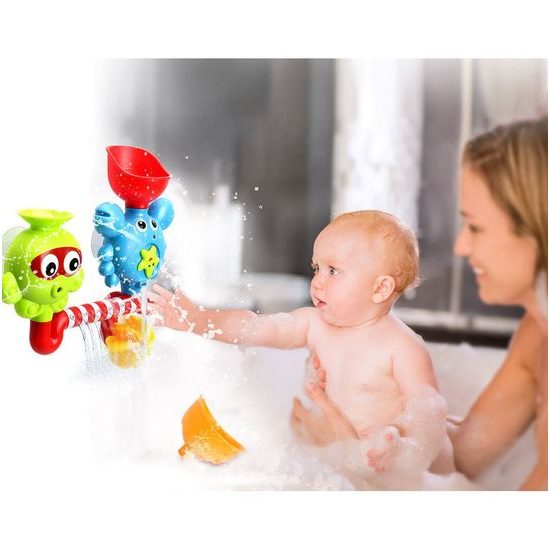 Chobotnice s krabem a kolovrátkem pro děti do vany Tubs Crab