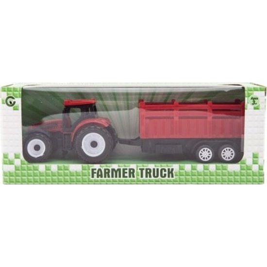 Traktor s vlekem - na volný chod - mix 2 barvy