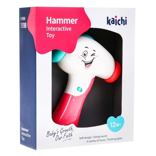 Interaktivní dětské kladívko se světly a zvuky Funny Hammer
