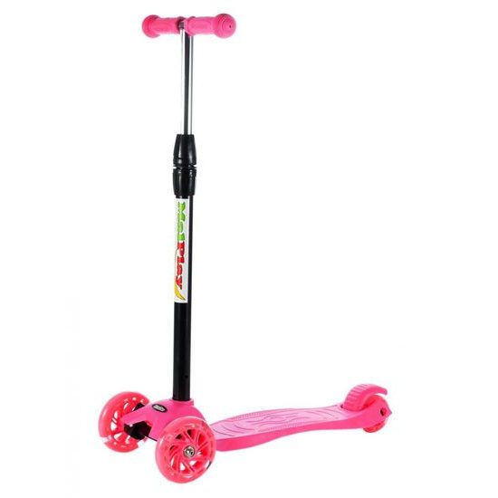 Dětská koloběžka Glow Scooter se svítícími koly růžová