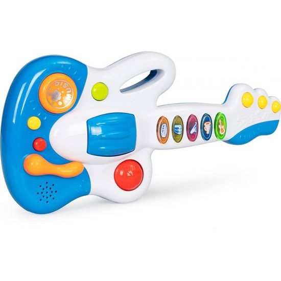 Haunger interaktivní svítící kytara Dynamic Guitar modrá