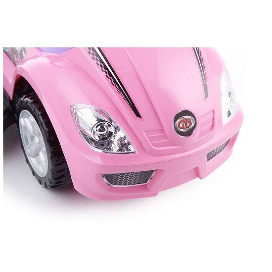 Odrážedlo Mega Car s vodící tyčí 3v1 růžové