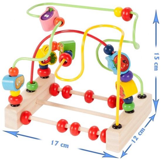 Dřevěný edukační labyrint Wooden Beads