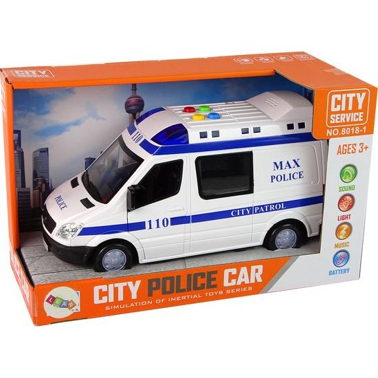 Policejní dodávka na setrvačník