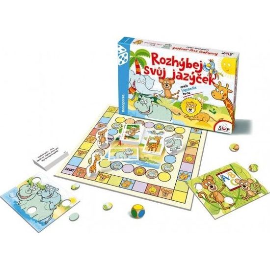 Rozhýbej svůj jazýček verze CZ aneb logopedie hrou - společenská hra