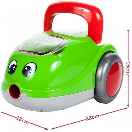 Dětský vysavač na baterie se světlem Little Cleaner zelený