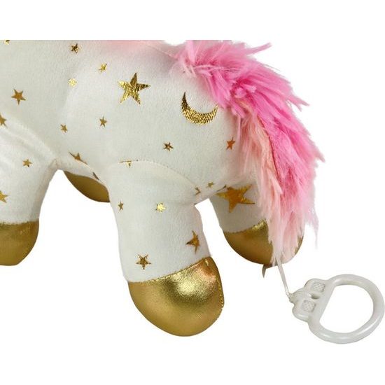 Plyšový jednorožec s miminkem a melodií Baby Kiddo - krémový