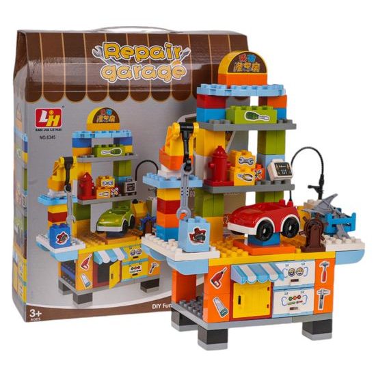 Dětská konstrukční stavebnice - dílna Repair Garage 110 kusů