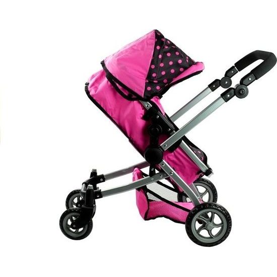 Kočárek pro panenky 2v1 Alice - růžový