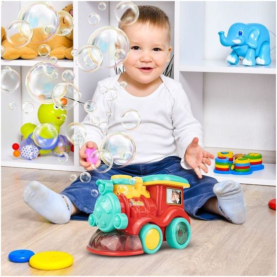 Lokomotiva s bublifukem a melodiemi Happy Train