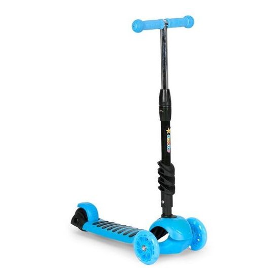 Ecotoys dětská koloběžka se svítícími koly Bedrunka modrá 5v1