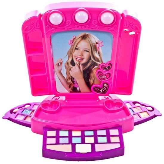 Dětské kosmetické studio na baterie se zrcadlem MakeUp Set