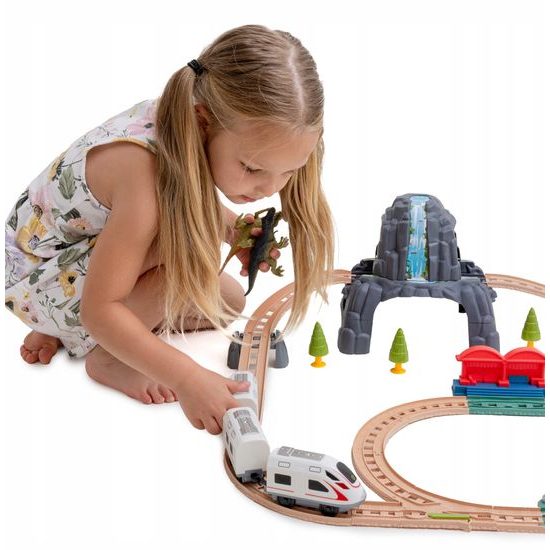 Doris vláčkodráha na baterie s dinosaury Smart Train