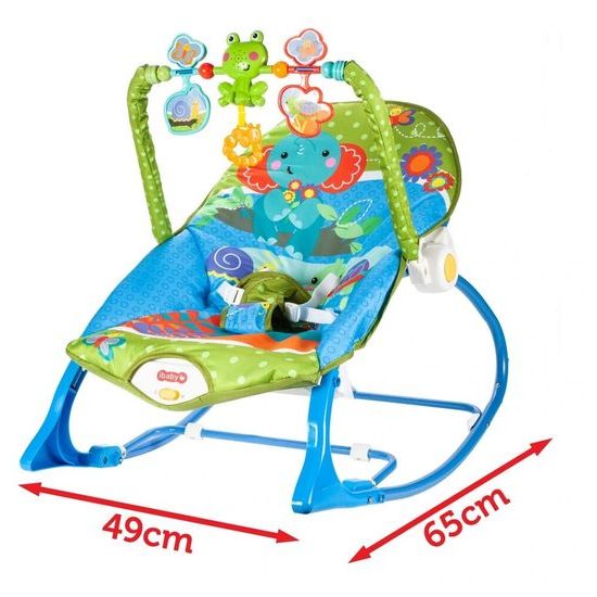 Kojenecké lehátko 3v1 s vibracemi Baby Rocker modré