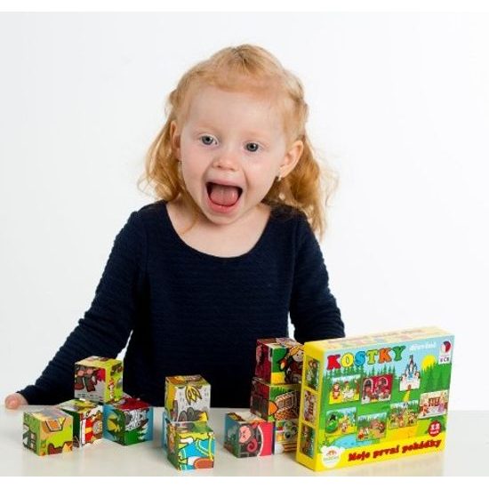 Dřevěné Kostky - Moje první pohádky 12ks