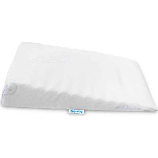 Kojenecký klínový polštář do kočárku 30x37 cm bílý