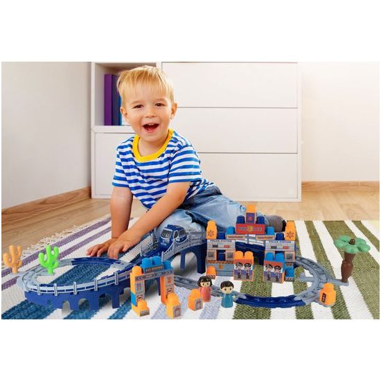 Policajná vláčikodráha so svetlom a zvukom Police Trail 65 súčasťí