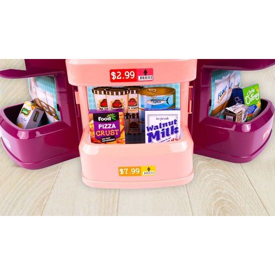 Dětský obchod Supermarket s nákupním košíkem - 44 součástí