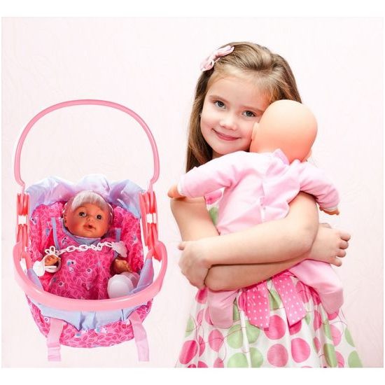 Interaktivní panenka s nosítkem Baby Doll 30 cm
