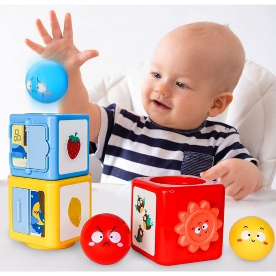 Huile Toys edukační pyramida s otvory Stack Tower