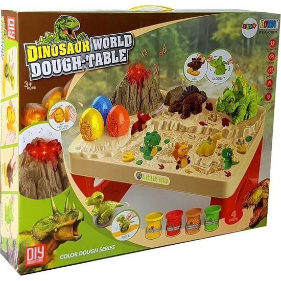 PlayDough sada stůl s dinosaury a plastelínou