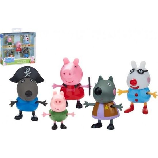 Prasátko Peppa/Peppa Pig - set 5 figurek v maškarních šatech