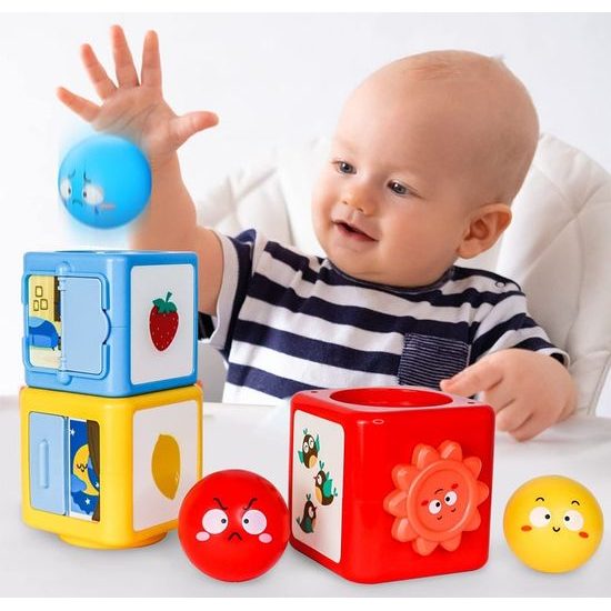 Huile Toys edukační pyramida s otvory Stack Tower