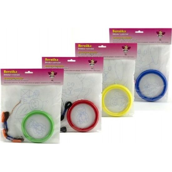 Vyšívání vyšívací rámeček, 3 předlohy 2 příze - mix druhů