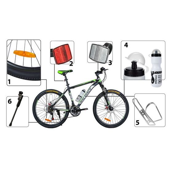 MalTrack odpružené horské kolo Team Green 26" černo-zelené