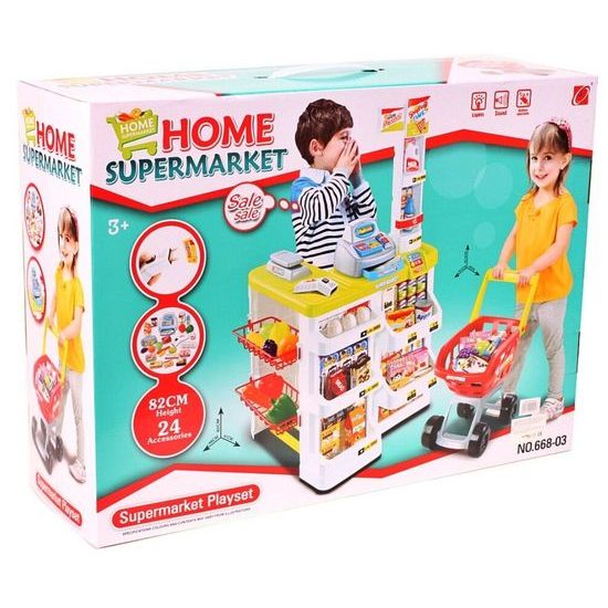 Dětský obchod Supermarket s nákupním vozíčkem