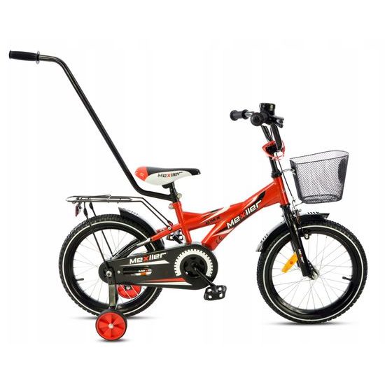 Mexller dětské kolo BMX 16" s vodící tyčí červená