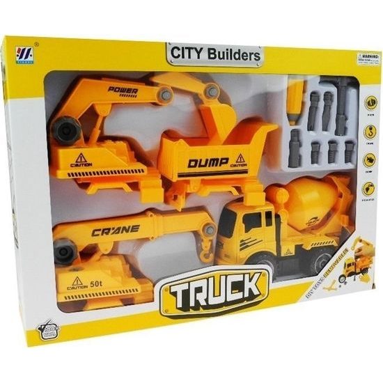 Sada auto s vyměnitelnými přívěsy a šroubováky