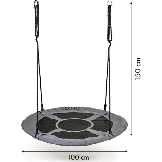 Ecotoys dětská houpačka Čapí hnízdo šedá