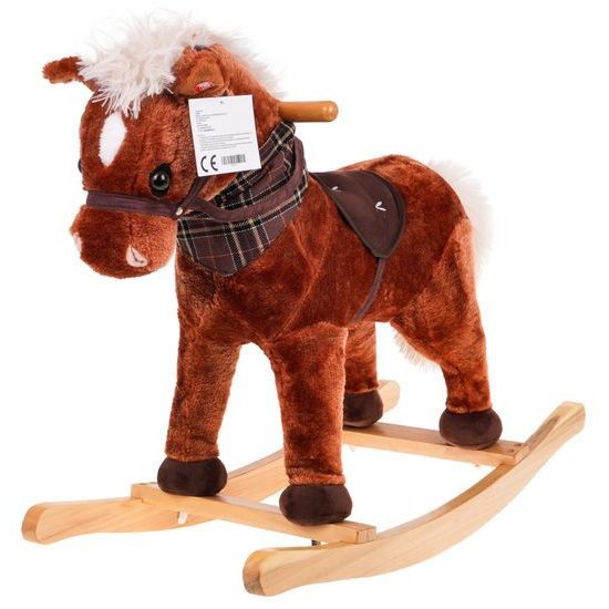 Plyšový houpací kůň Ferda - hnědý