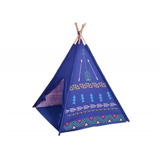 Ecotoys dětský indiánský stan tmavě modrý