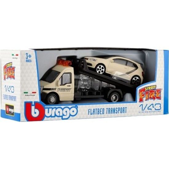 Auto/kamion Bburago odtahovka + auto - mix 6 barev