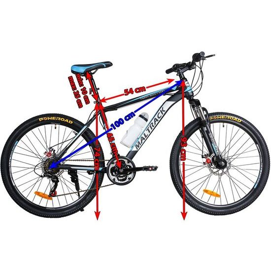 MalTrack odpružené horské kolo Team Blue 26" černo-modré