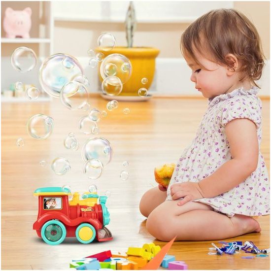 Lokomotiva s bublifukem a melodiemi Happy Train