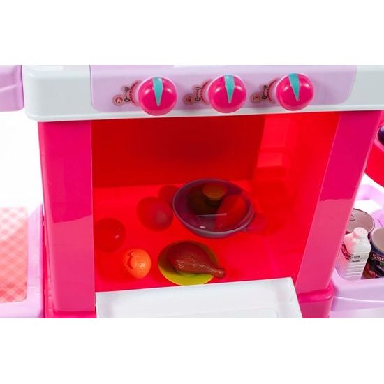 Majlo Toys dětská kuchyňka se světlem a zvuky Kids Chef růžová