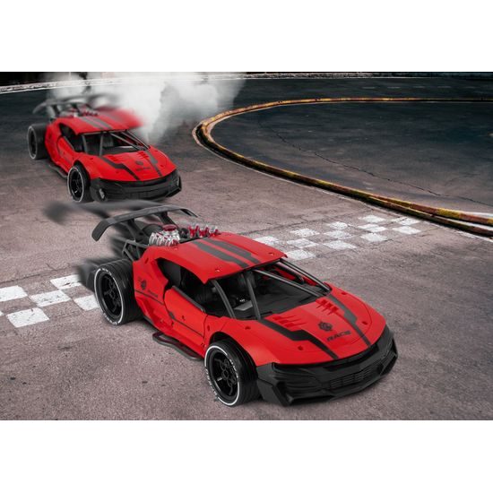 Auto na dálkové ovládání s kouřovým efektem Speed Phantom 1:14 červené