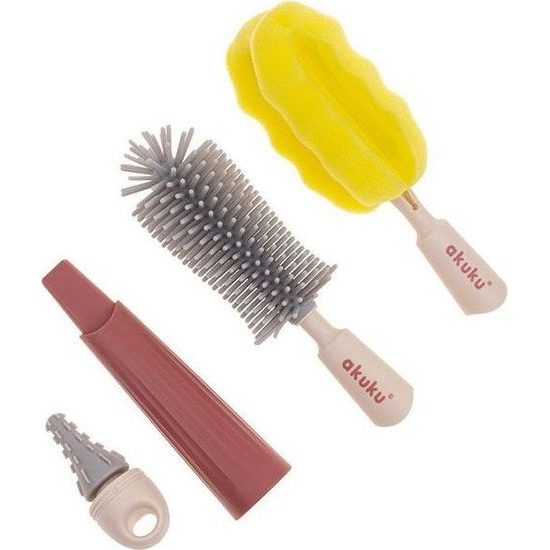 Akuku Silikonový kartáč 2v1 výměnná hlavice