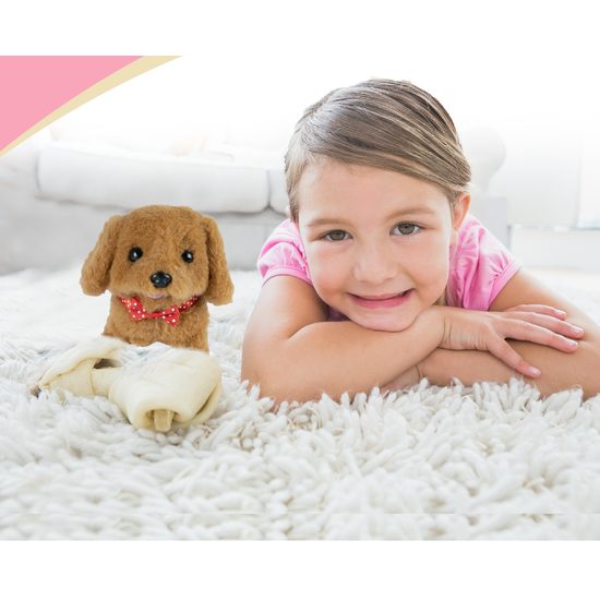 Štěkající plyšový pejsek s vodítkem Plush Pet